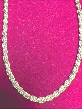 SOLID Sterling Silver 20” Thick Rope Chain Necklace (925 from Italy)